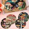 8 PCS Mushroom Diamond Art Coasters Mushroom Moon Retro Diamond Painting Coasters Kits with Holder DIY for Beginners, Adults, Diamond Art Kits for Adults Crafts Supplies 4x4 in